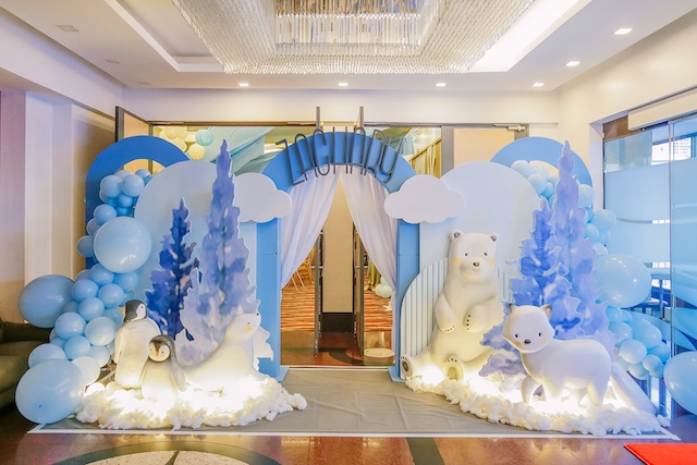 Arctic Animals winter themed entrance